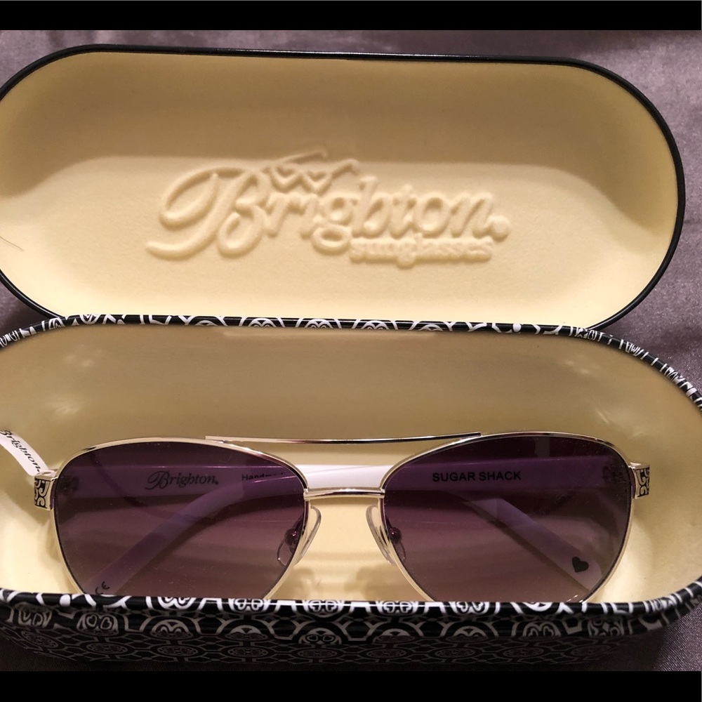 Brighton Sugar Shack Female Aviator Style Sunglasses-White. New/never worn.